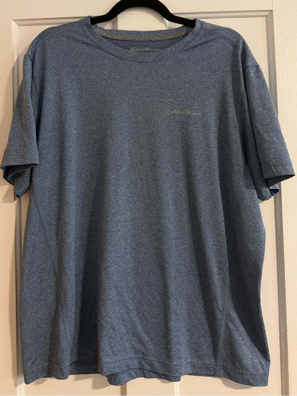 Eddie Bauer Men's Short Sleeve Crew Neck T-Shirt - Blue Large
